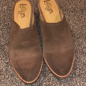 Latigo suede mules size 7